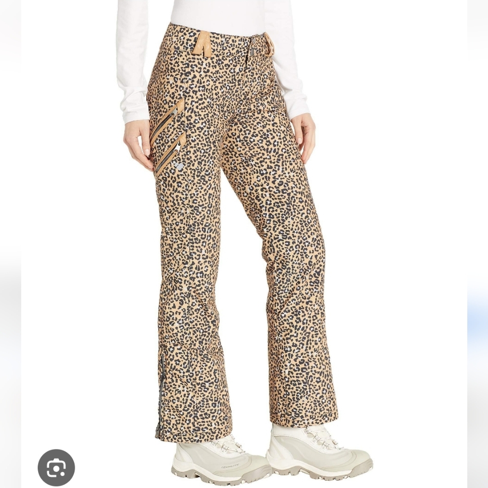 Obermeyer Harlow Ski Pants / Snow Pants In Leopard Print